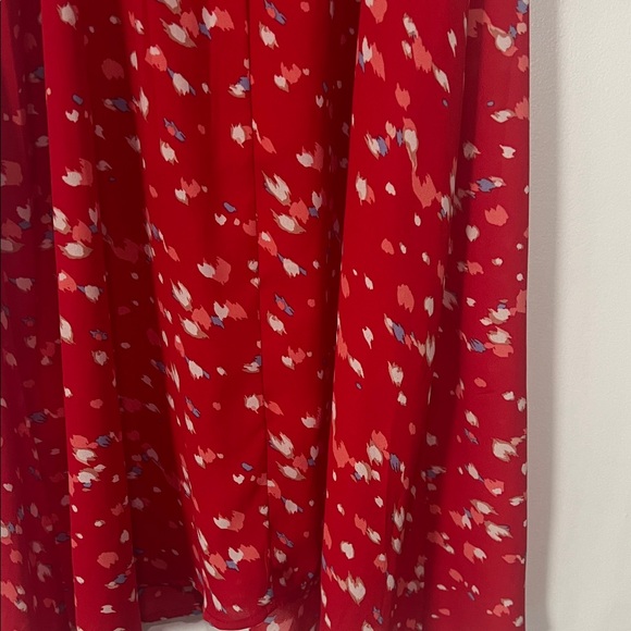 Row A Red Floral Midi Slip Dress with Adjustable Straps - Picture 8 of 14